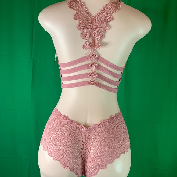 Bra & Panties Lace panties set size small color taupe - Picture 2 of 2